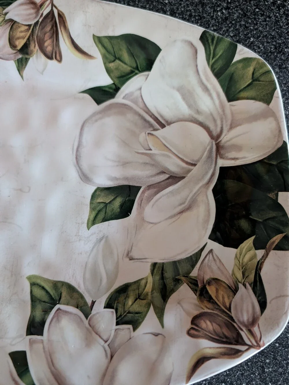 Pier 1  Imports 16” Rectangular Magnolia Ceramic Serving Platter